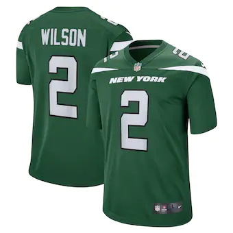 mens nike zach wilson gotham green new york jets game jerse